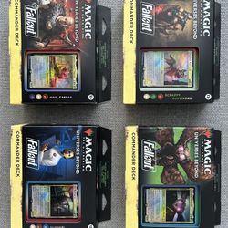 Sealed MtG Fallout Commander Decks (4)