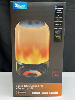 Govee Table Lamp 2 Pro x Sound by JBL, Smart Cordless Table Lamp with Speaker, Music-Light Sync, 16 Music Modes & 100+ Scene Modes, Work with Matter,