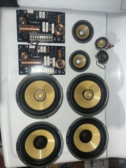 Focal Yellow Cone Car Speaker Set w/ Two Focal Crossovers