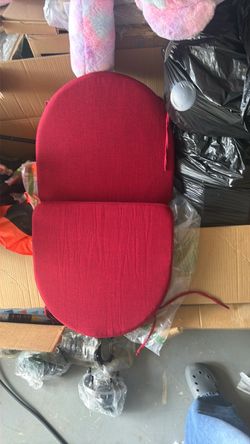 Red Fabric Chair Cushion Set