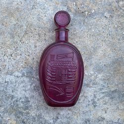 Vintage 1970 Ezra Brooks Whiskey/Bourbon Pink  Purple Bottle  100 Mos. Old