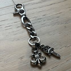 Chrome Hearts Fleur and Dagger Keychain