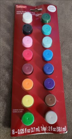 Craft Smart Matte Acrylic Paint Pots 16-Pack