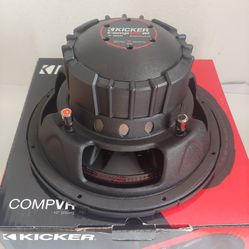 KICKER (1) 10 INCH DUAL 4 OHM VOICE COIL 700 WATTS CAR SUBWOOFER ( BRAND NEW PRICE IS LOWEST INSTALL NOT AVAILABLE )