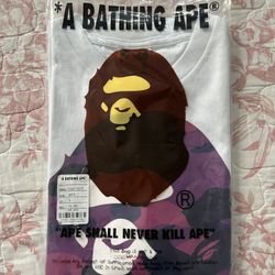 White And Purple BAPE t-shirt