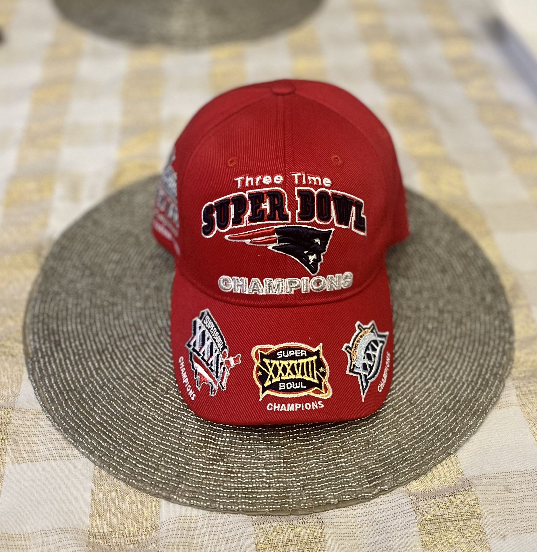 New England Patriots 3X Super Bowl Champions Hat - 2002, 2004, 2005 - NFL