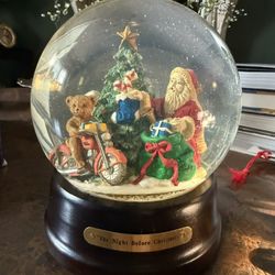 Vintage Harley Davidson Christmas Snow Globe  