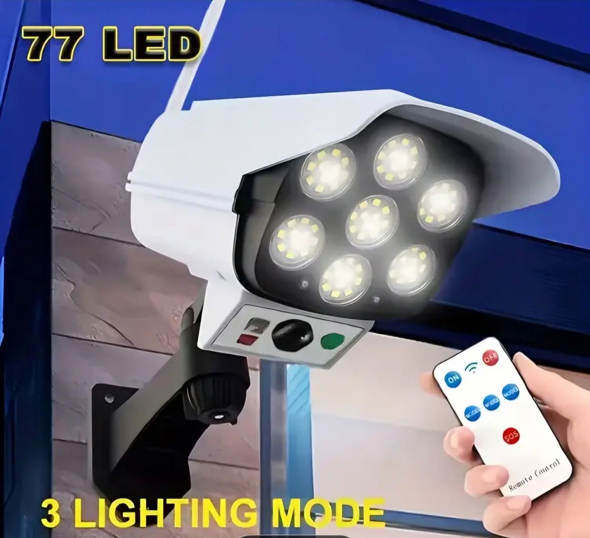Solar LED Light, Waterproof Outdoor, Motion Detection, w/Remote Control