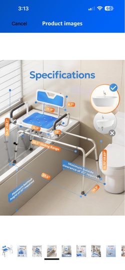 Sliding Bath Transfer Bench with Back