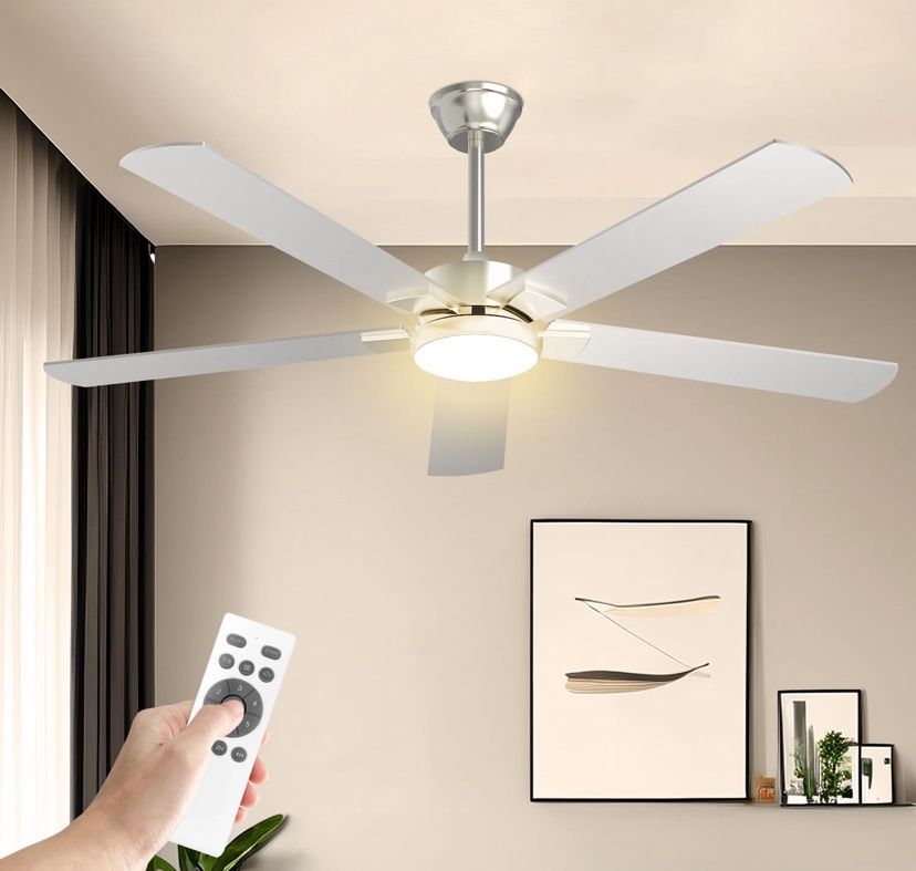 Silver Fan With Light 