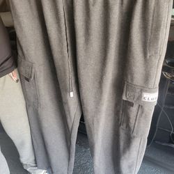 3XL Pro Club gray cargo sweats