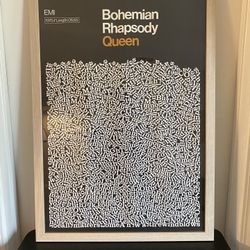 59 x 84cm Framed Print - Queen Bohemian Rhapsody Lyric Poster 