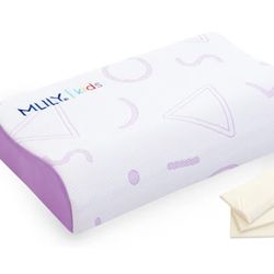 MLILY Kids Pillow for Sleeping, Adjustable Kids Memory Foam Pillow for Bed Set, Breathable and Soft Pillows for Kids Boy Girl, CertiPUR-US Certified, 