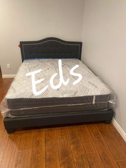 BRAND NEW QUEEN PLATFORM BED FRAME WITH MATRESS INCLUDED $329
