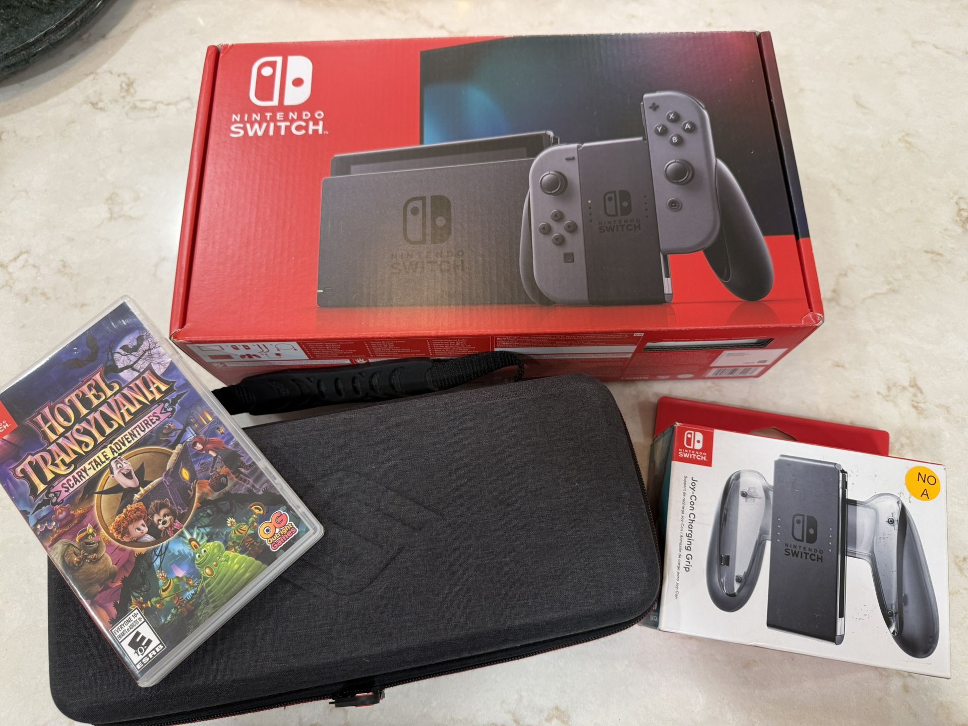 Nintendo Switch V2 Gray with Extras Good Condition