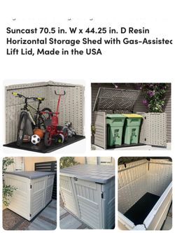 Sun cast shed for tools or trash cans $350 firm