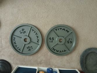 45lb weight plates, $45 each
