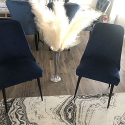 Royal Blue Velvet Chairs 2x120