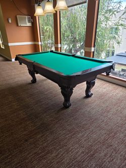 Barrington 7-Foot Pool Table + Cue Rack & Accessories - $600 OBO