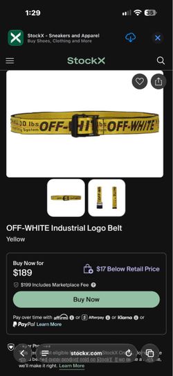 Off white belt industrial logo belt