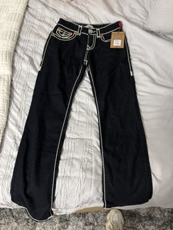 True Religion Ricky Rope stitch flap Straight Jean