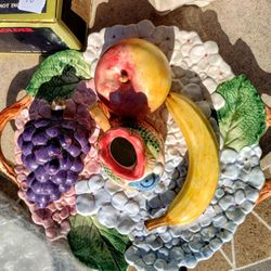 Glass Platter And Fruit