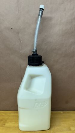 White LC2 5 gallon Utility Container with flexible spout hose