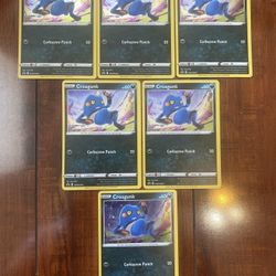 Pokemon Croagunk SWSH245 Black Star Promo Cosmos Holo Lot of 6 LP/NM