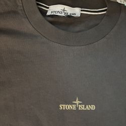 STONE ISLAND Gray (contact info removed) Combed Organic Cotton Jersey T-shirt