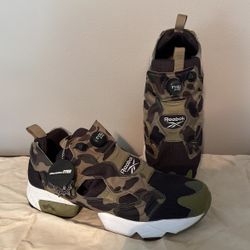 REEBOK x BAPE x MITA INSTA PUMP FURY Sz US11 CAMO V61765 APE 2014 Release