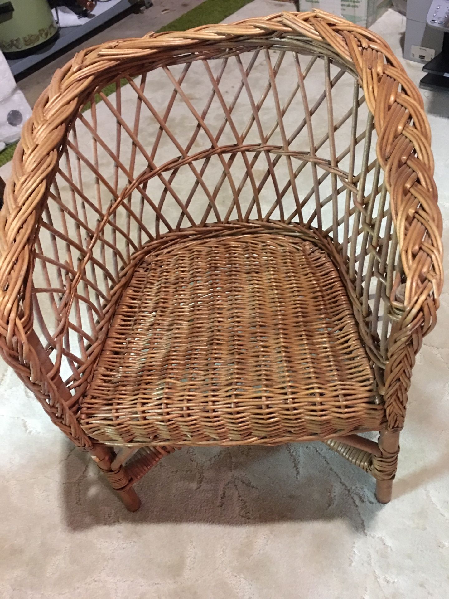 Child’s wicker chair