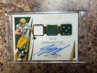 2021 Panini Immaculate Jordy Nelson Patch Players Collection Auto /75 #IPC-JN