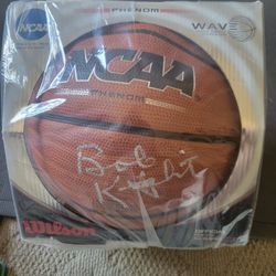 Bob Knight Wave Basketball With COA