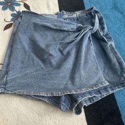 Denim Skort