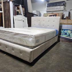 Queen bed and mattress