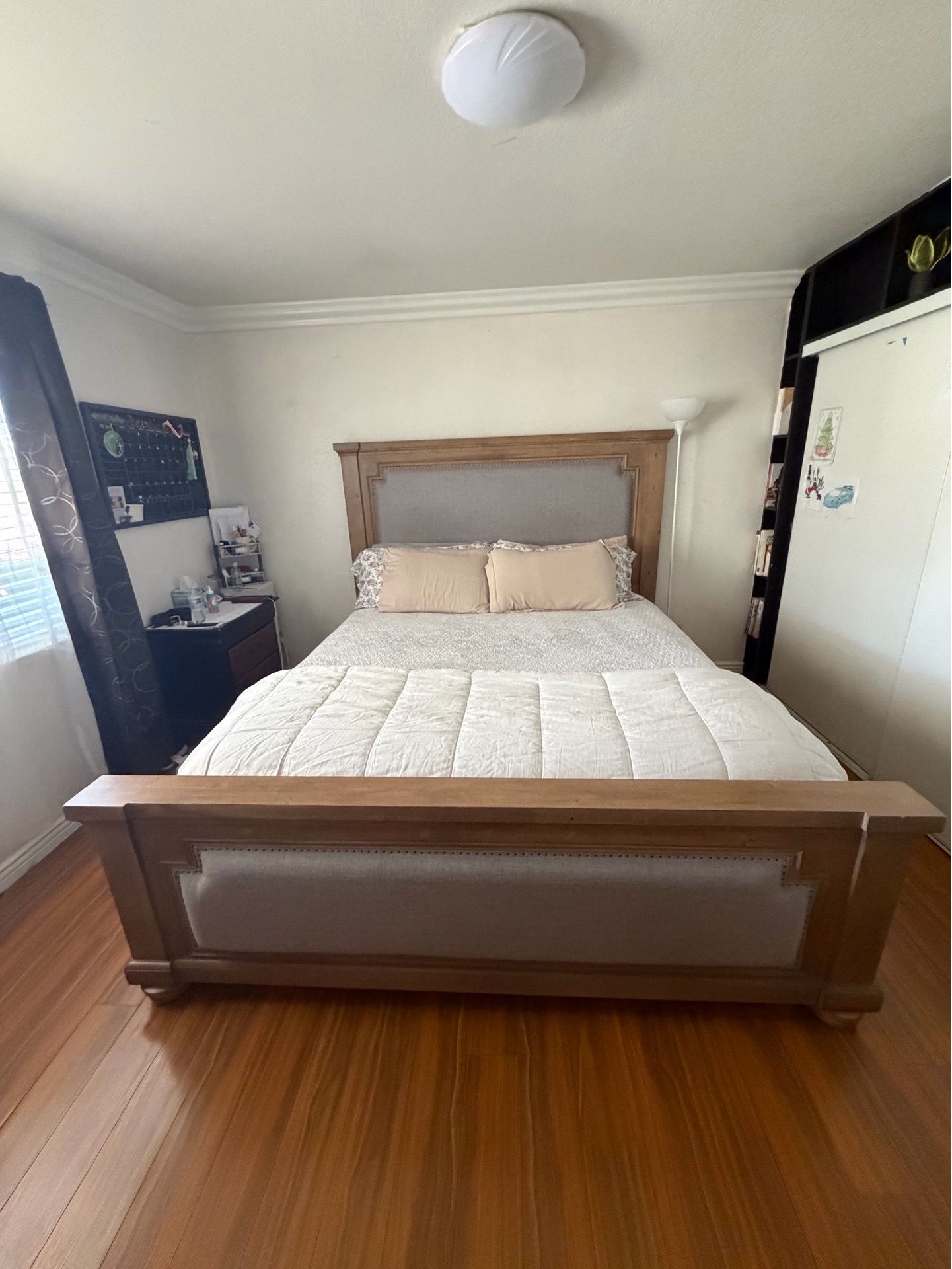 King frame bed with Mattress.