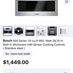Bosh Build In Microwave