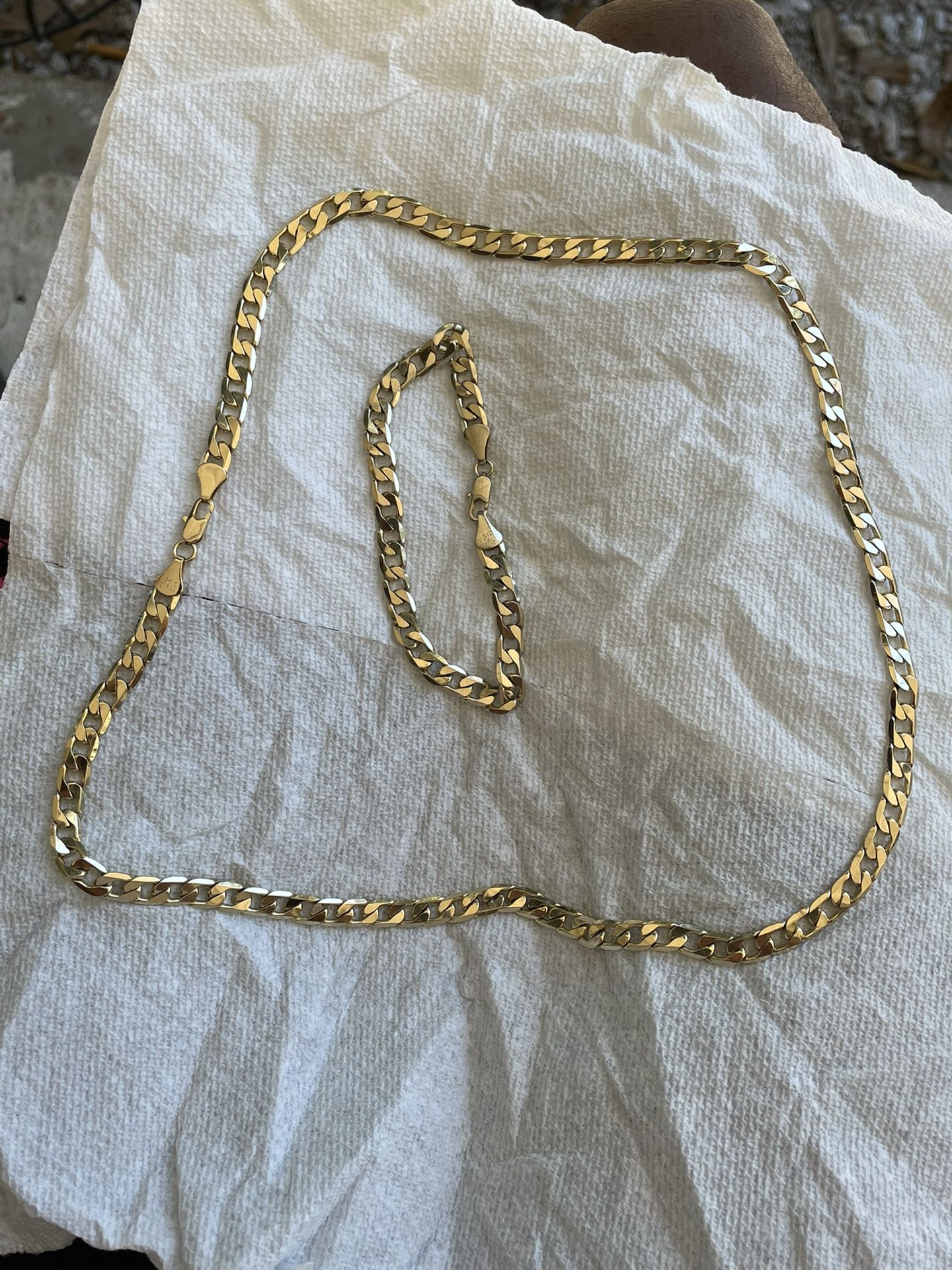 14K Gold Chain & Bracelet