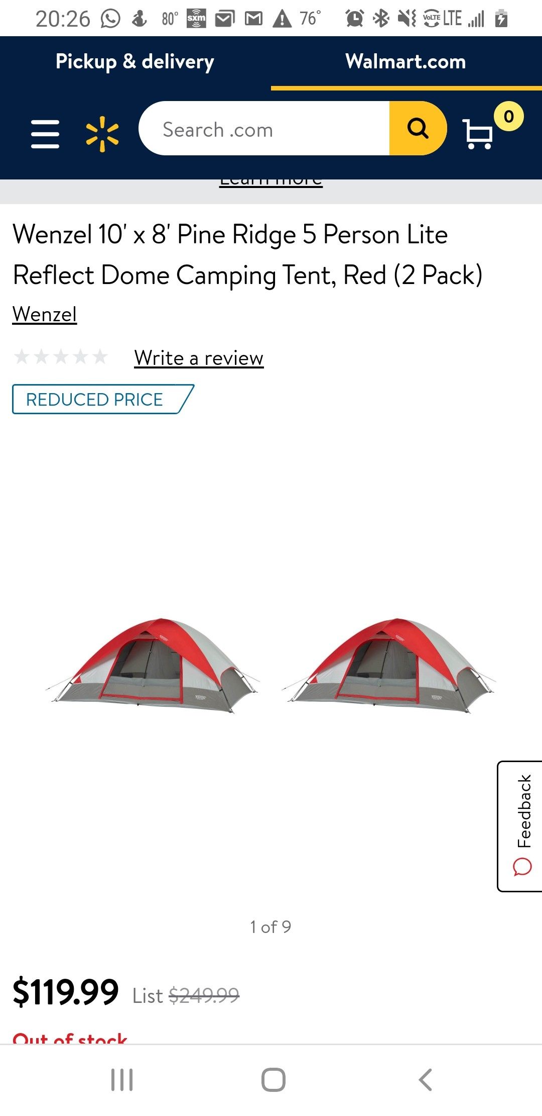 Wenzel 5 person tent. Great for camping.