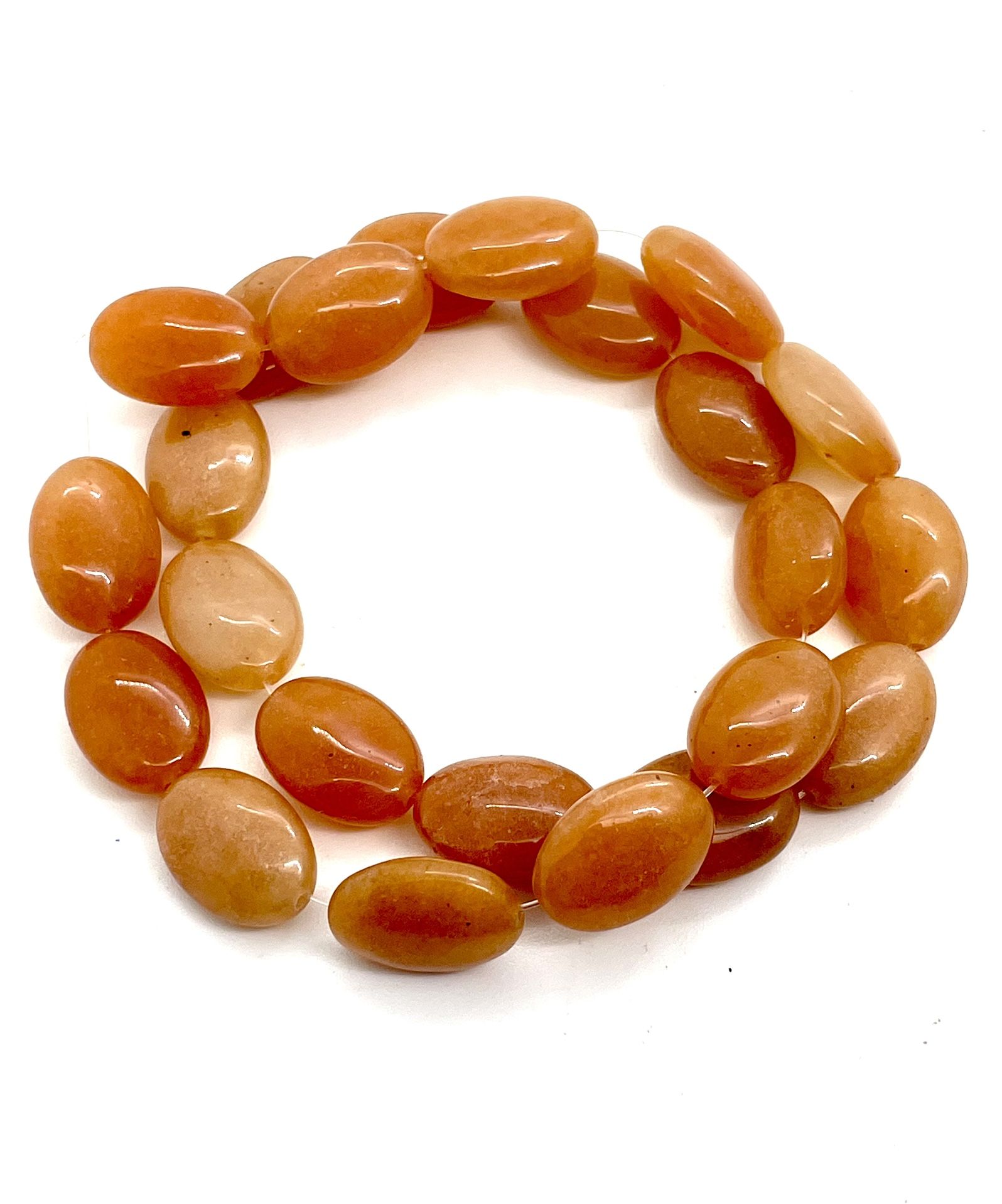 Strand Of Aventurine Oval Beads