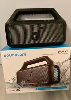 Soundcore Boom v2 (Anker) - 80W Portable Bluetooth Speaker, 24hr Battery, IPX7 Waterproof, Lights