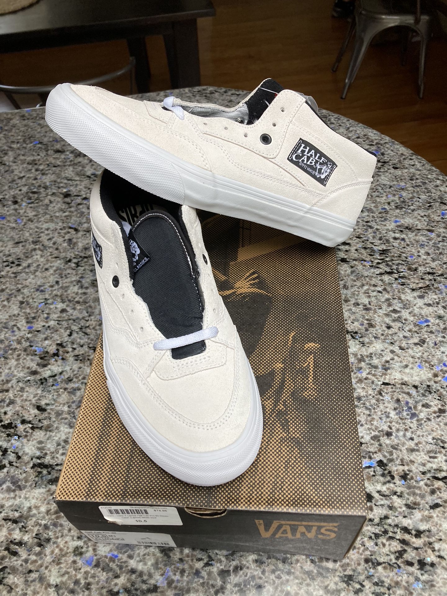 Vans X uprise Half Cabs White 10.5 US Mens