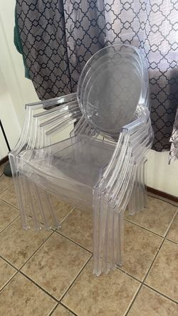 Clear Acrylic Ghost Chairs Set