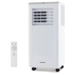 5000 (DOE) BTU Portable Air Conditioner Cools 250 sq. ft. with Dehumidifier in White