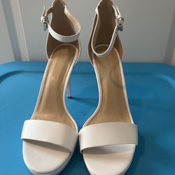 Michael Kors White Leather High Heel Sandal