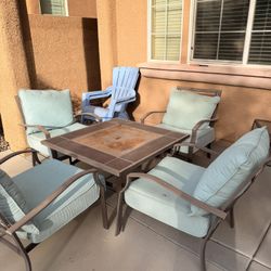 Backyard Patio Set With Fire Pit 