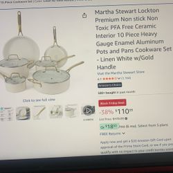 Martha Stewart Premium Non Stick Pots & Pans - Barely Used