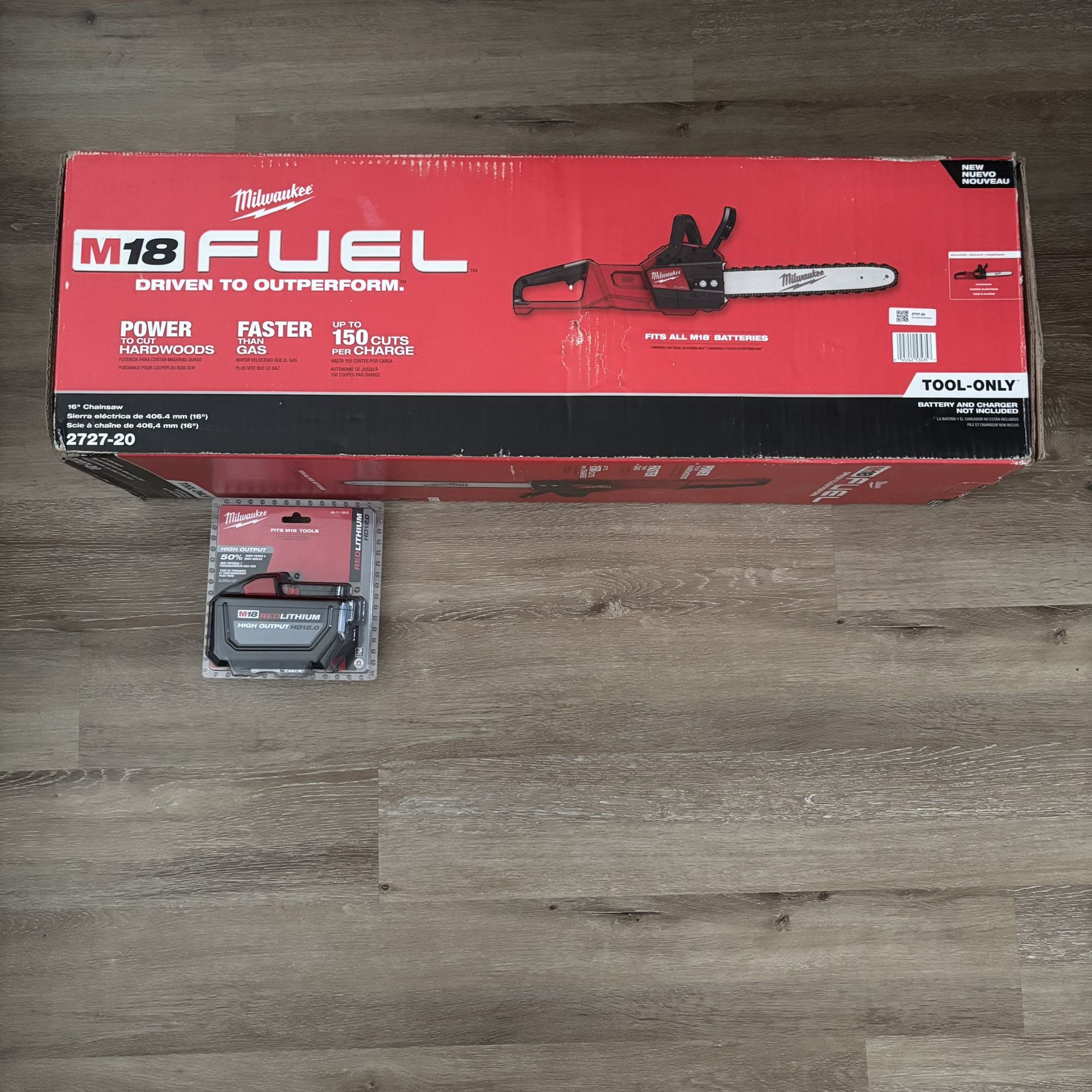 M18 FUEL 16 in. 18V Lithium-Ion Brushless Battery Chainsaw (With battery)