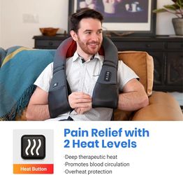 Etekcity Cordless Shiatsu Massager with Heat for Back and Shoulder Pain Relief