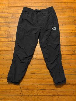AE Black Nylon Track Pants